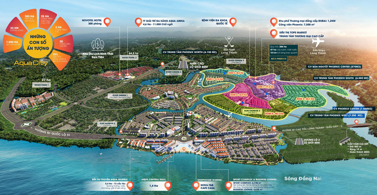 Aqua City Novaland Mặt Bằng Tổng Thể