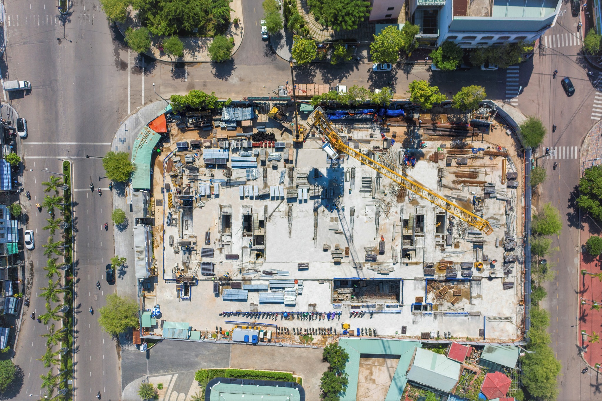 Grand Center Quy Nhon - tiến độ xây dựng tháng 08.2021