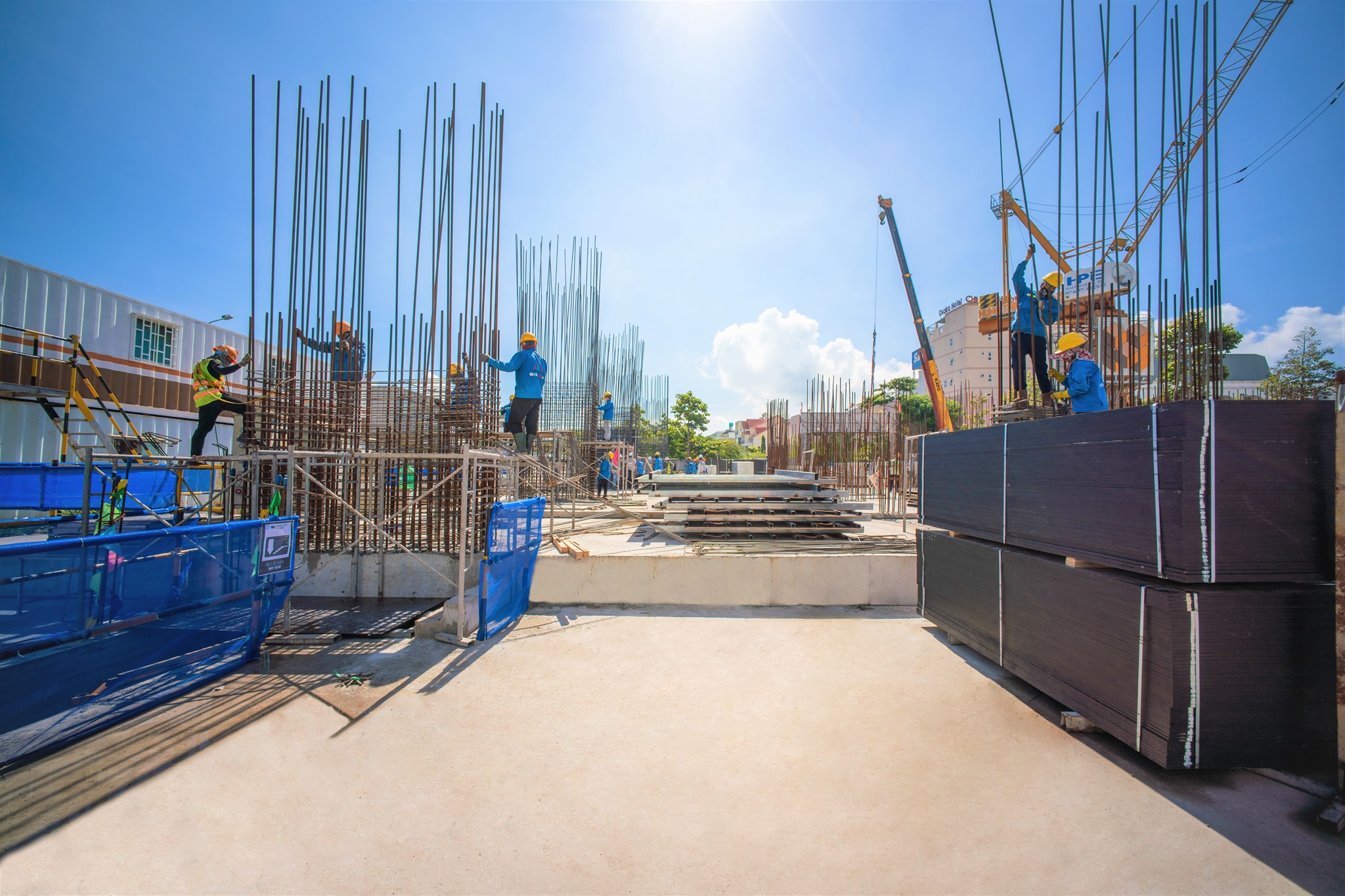 Grand Center Quy Nhon - tiến độ xây dựng tháng 08.2021