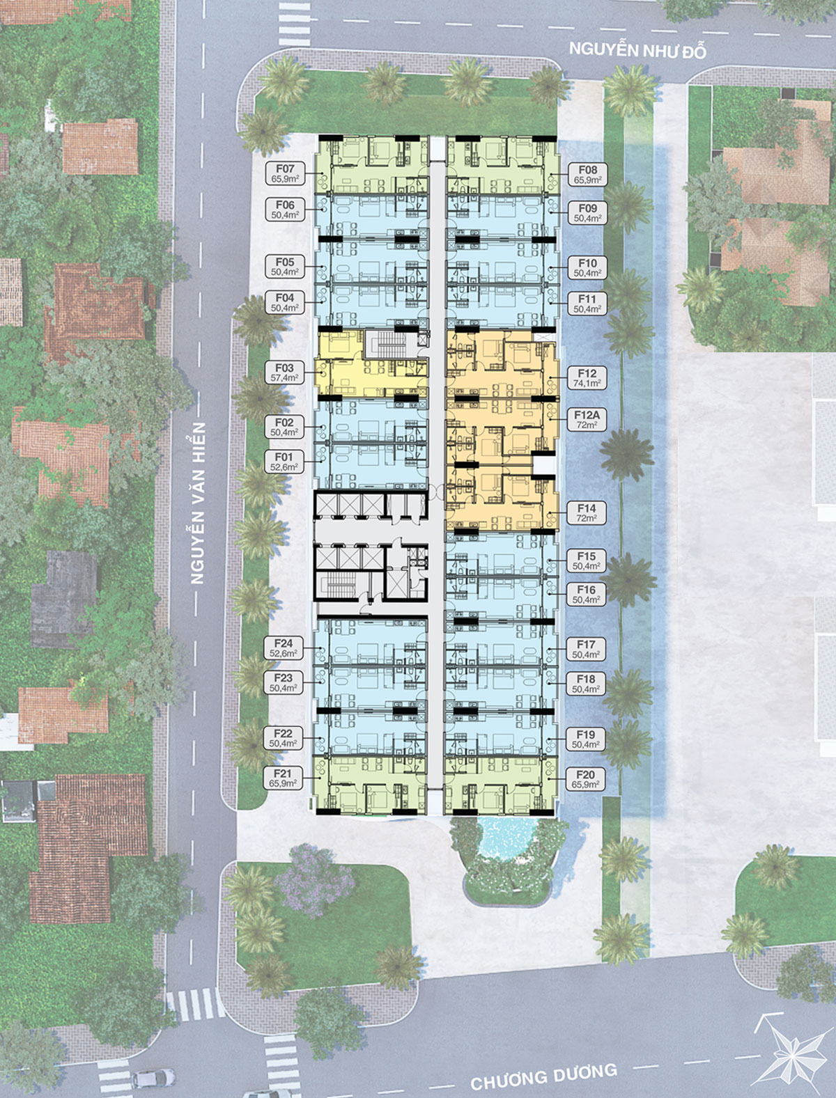 MẶT BẰNG TẦNG 11-12,17-18, 23-24,29-30 BLOCK FLAMENCO TOWER