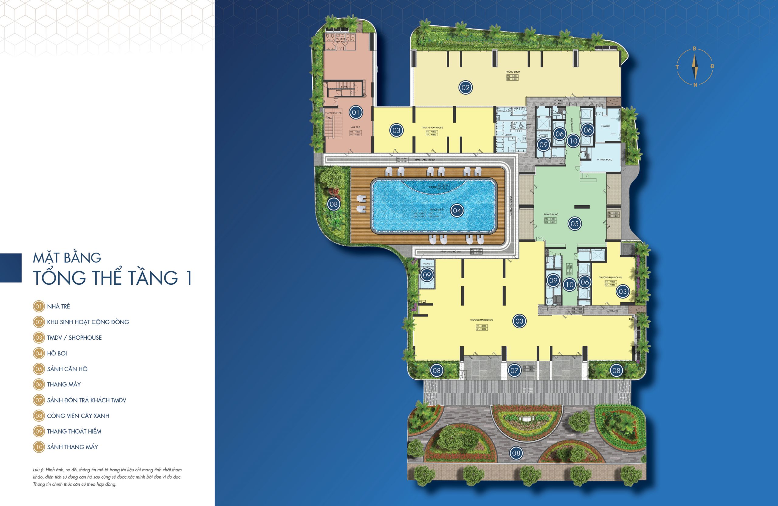 Mặt Bằng Diamond Connect Tầng 1